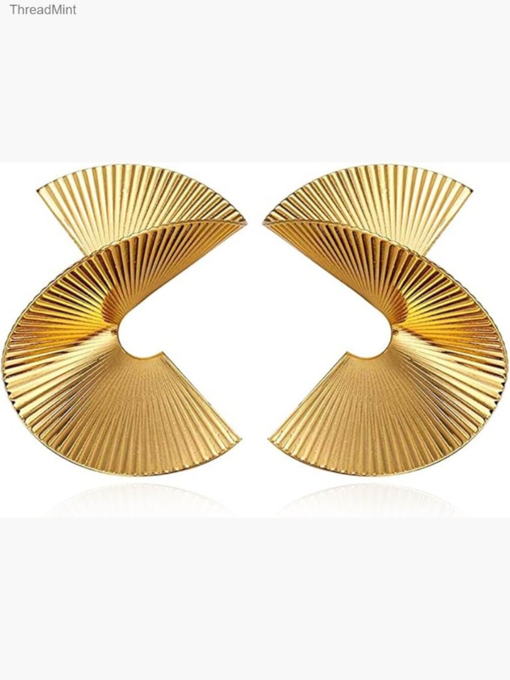 Exaggerated Gold Geometric Drop & Dangle Earrings Chunky Lightweight Post